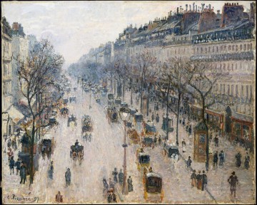 Boulevard Montmartre mañana de invierno 1897 Camille Pissarro Pinturas al óleo